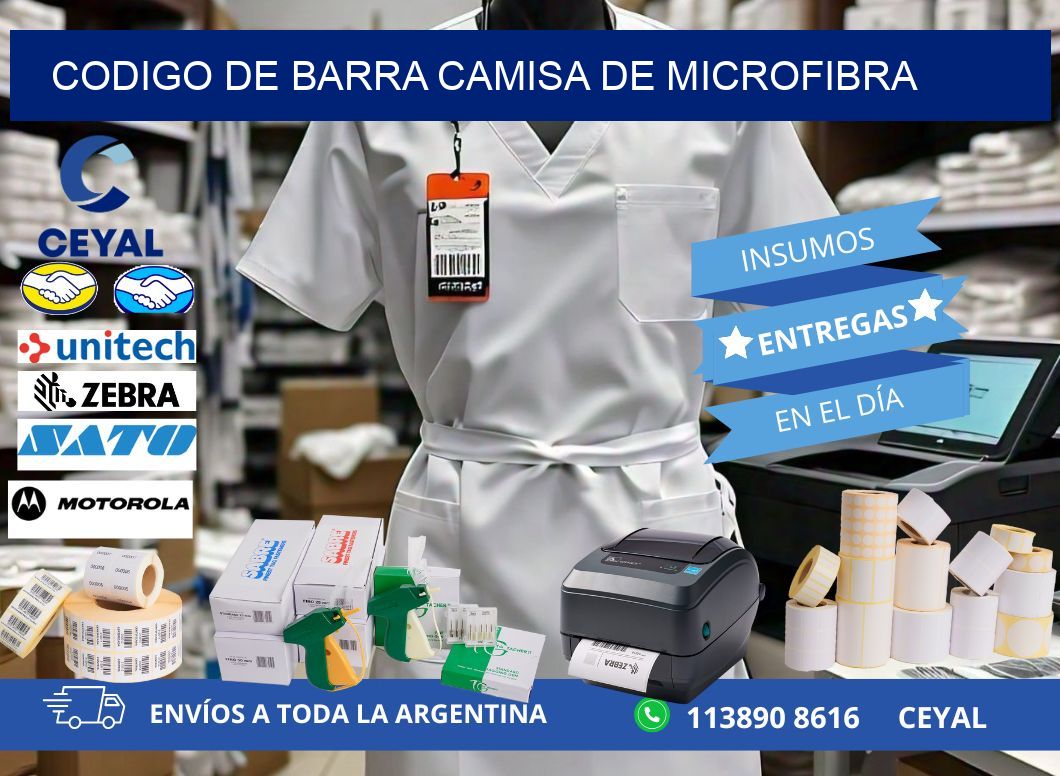 codigo de barra CAMISA DE MICROFIBRA