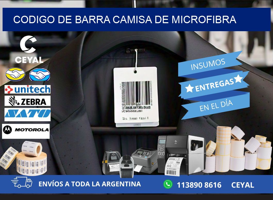 codigo de barra CAMISA DE MICROFIBRA