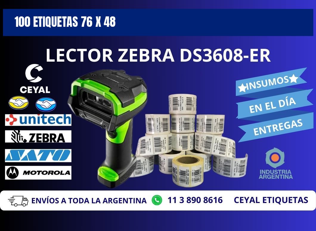 100 ETIQUETAS 76 x 48