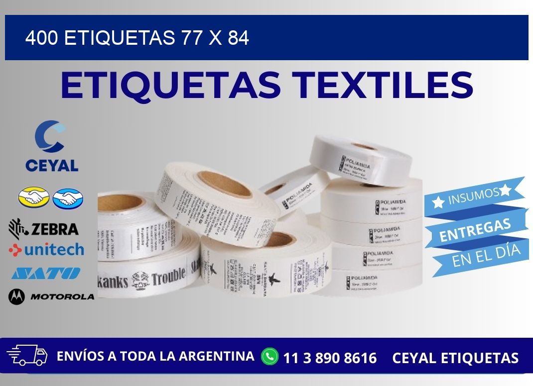 400 ETIQUETAS 77 x 84