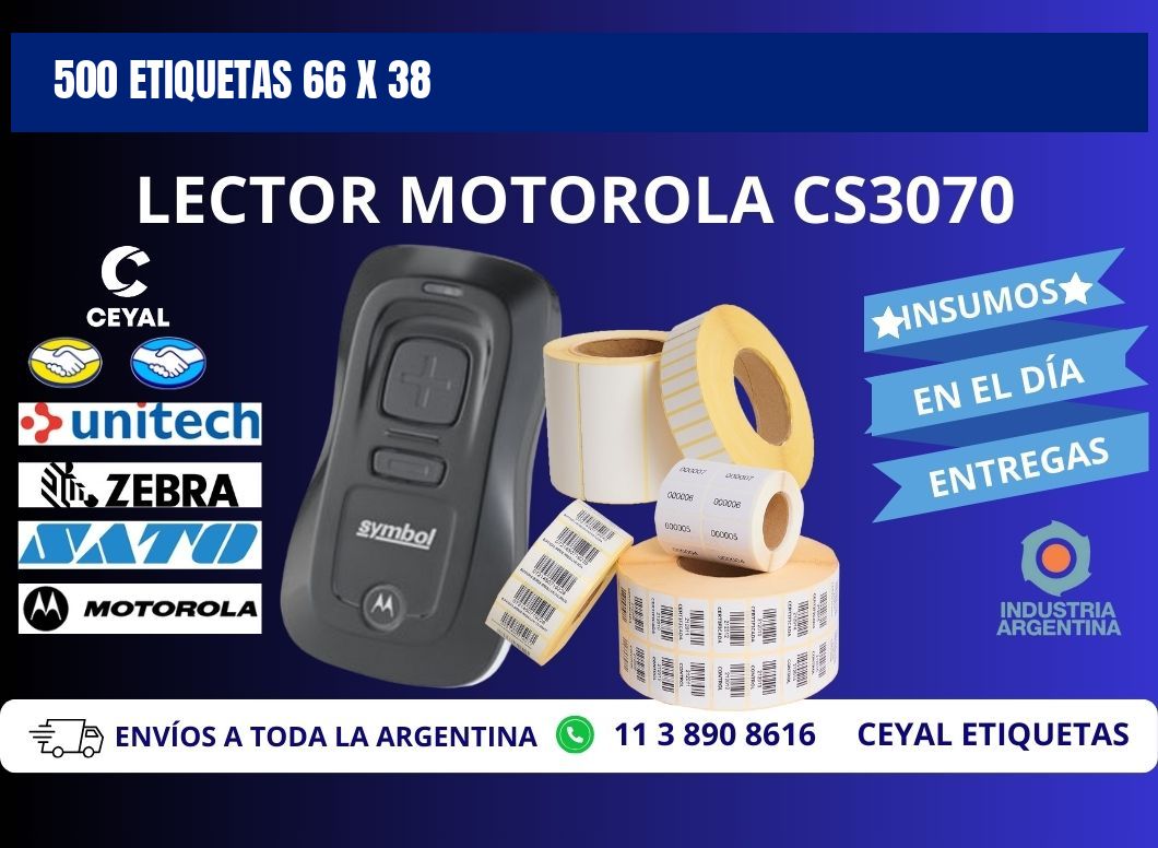 500 ETIQUETAS 66 x 38