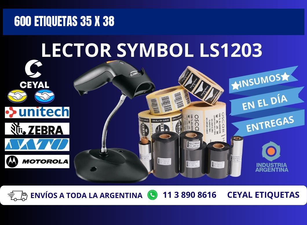 600 ETIQUETAS 35 x 38