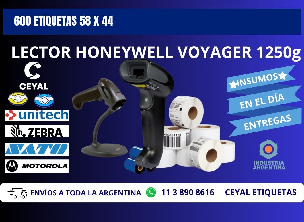 600 ETIQUETAS 58 x 44