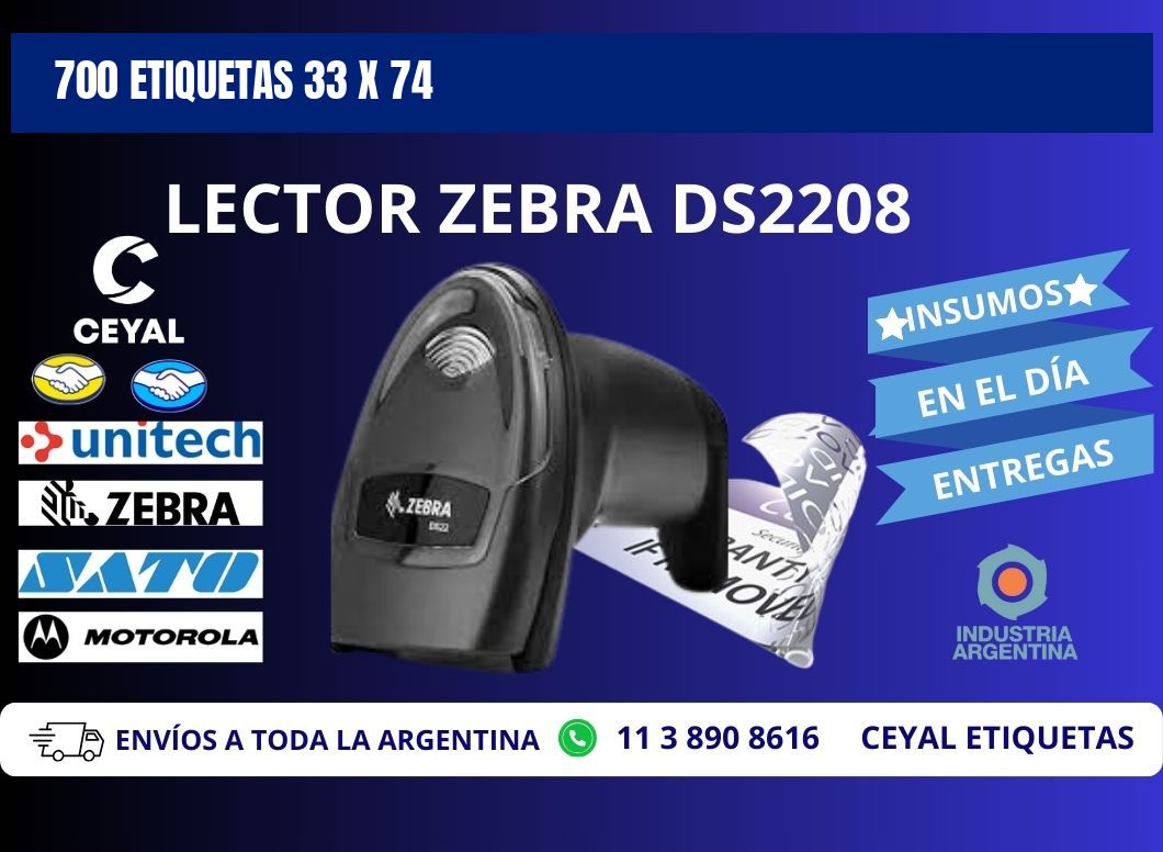 700 ETIQUETAS 33 x 74
