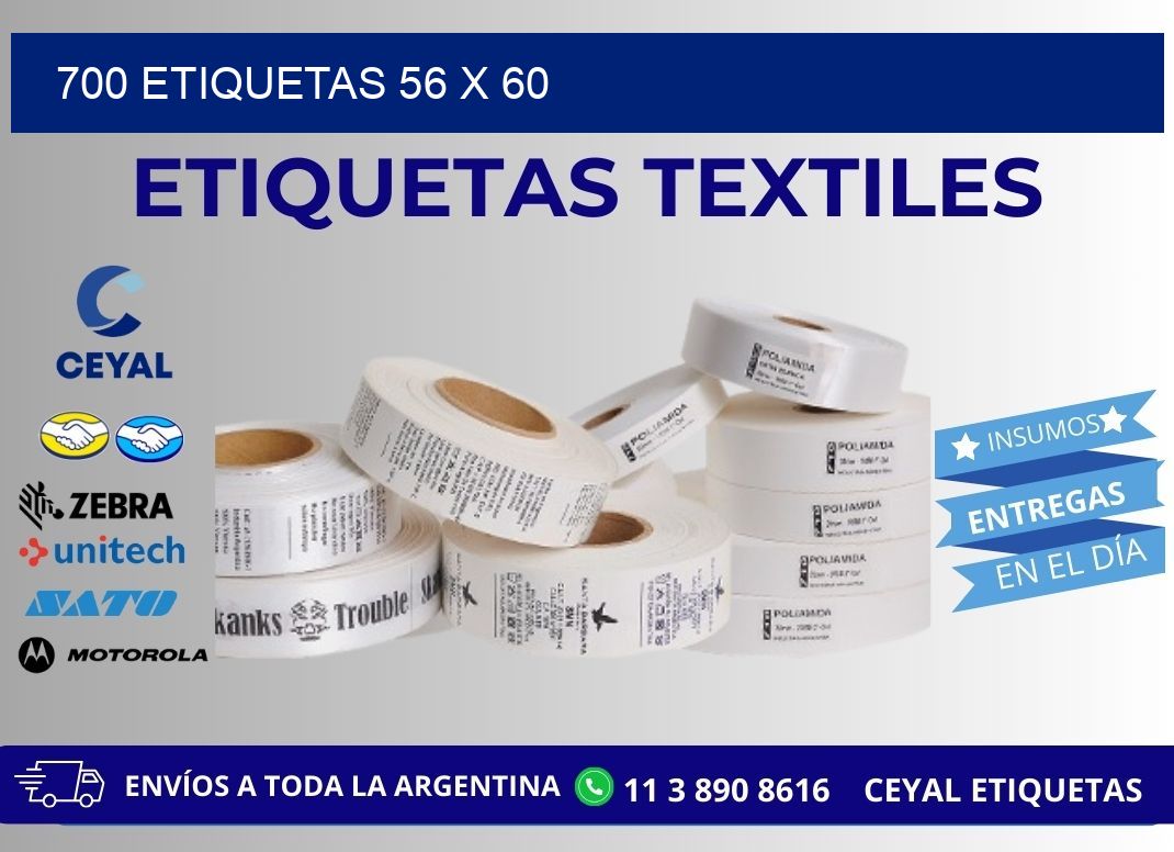700 ETIQUETAS 56 x 60