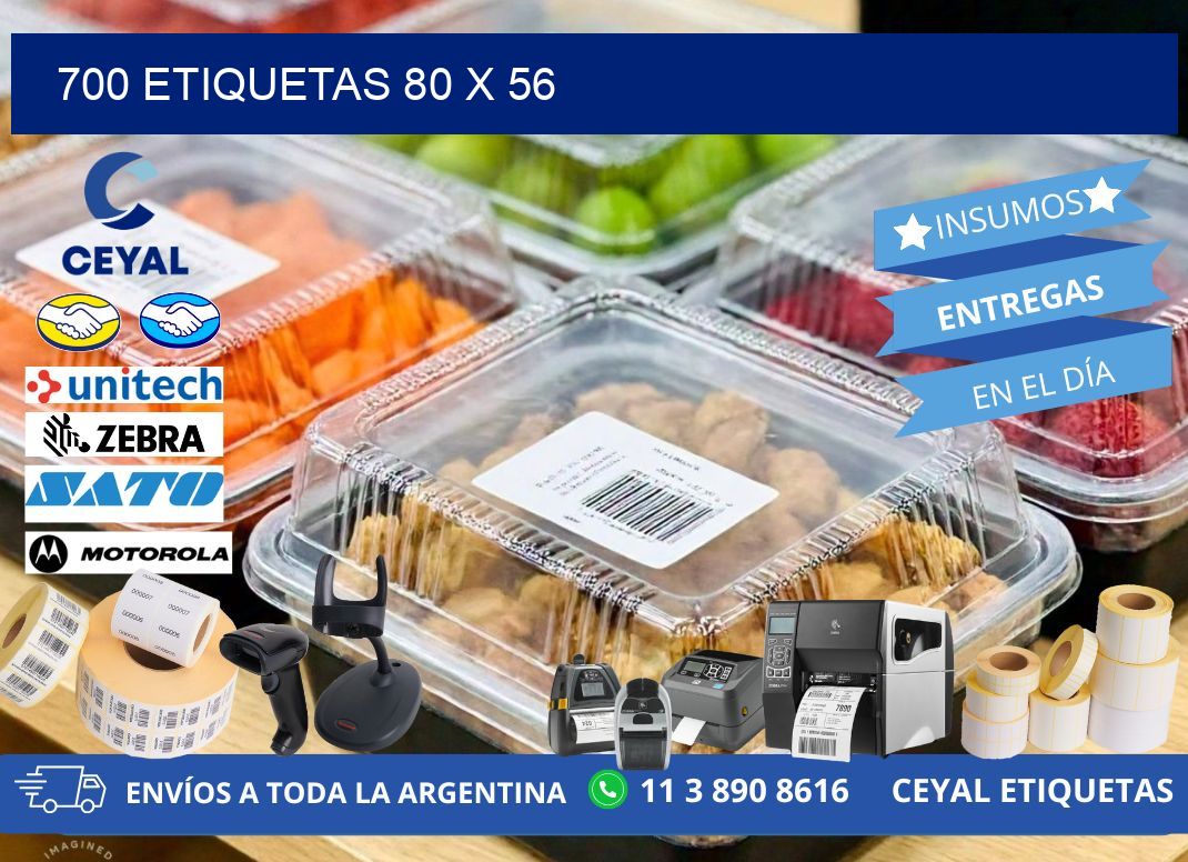700 ETIQUETAS 80 x 56