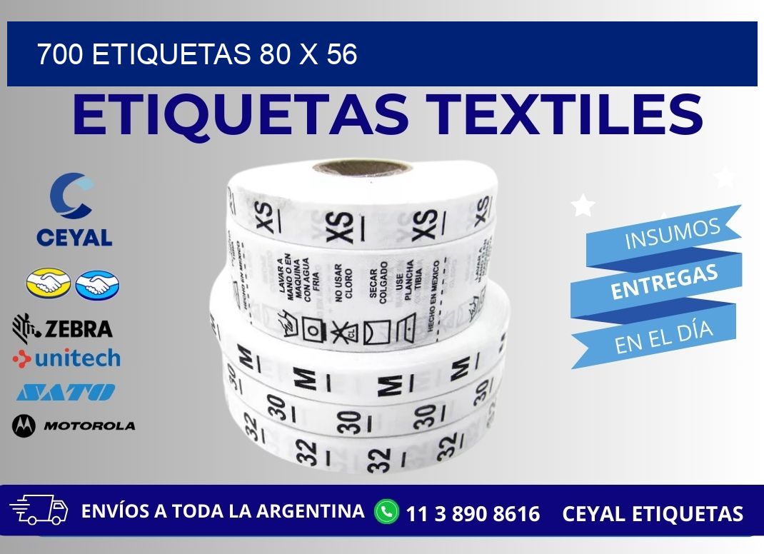 700 ETIQUETAS 80 x 56