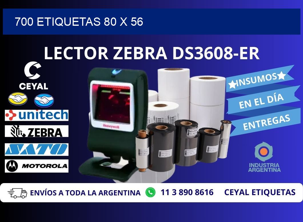 700 ETIQUETAS 80 x 56