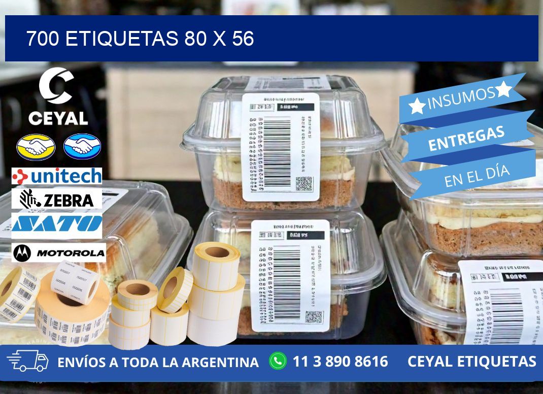 700 ETIQUETAS 80 x 56