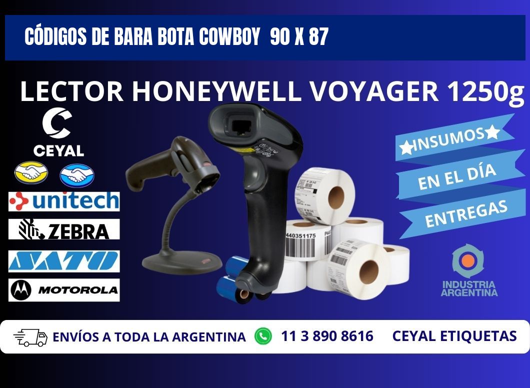 CÓDIGOS DE BARA BOTA COWBOY  90 x 87