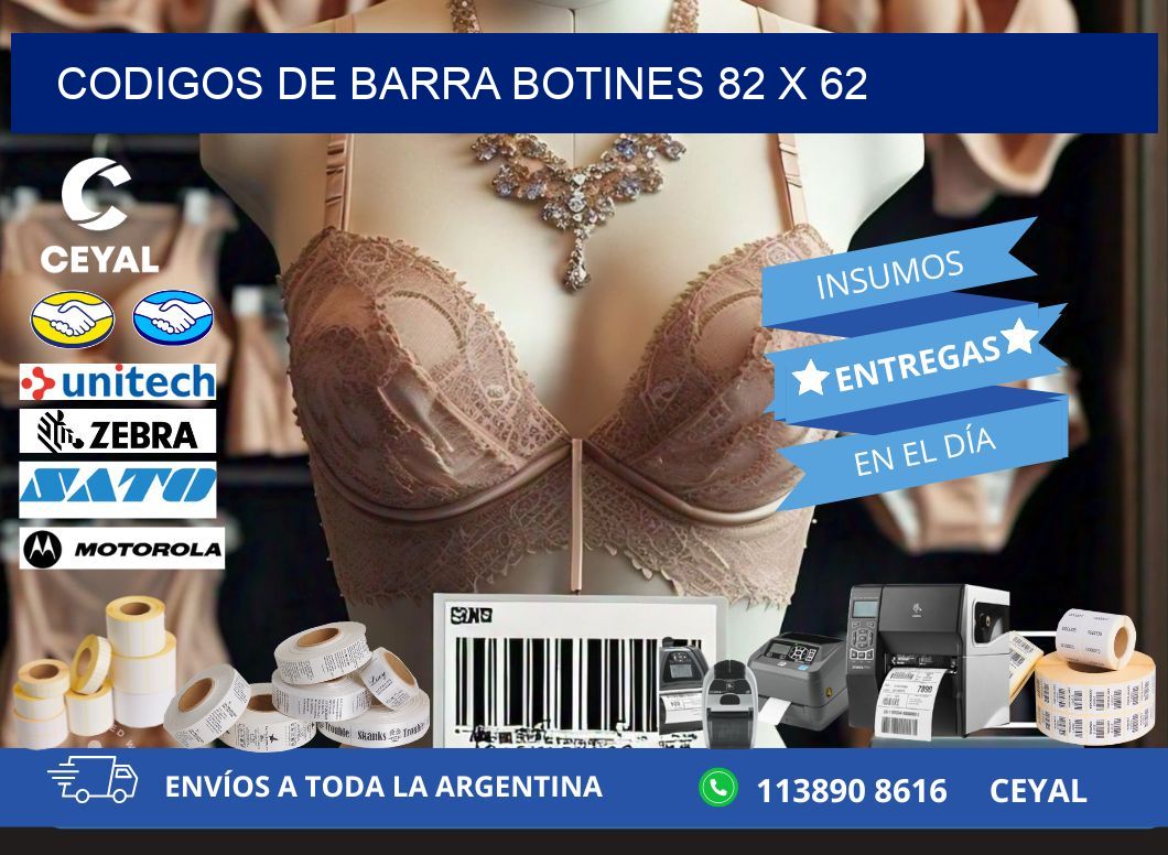 CODIGOS DE BARRA BOTINES 82 x 62