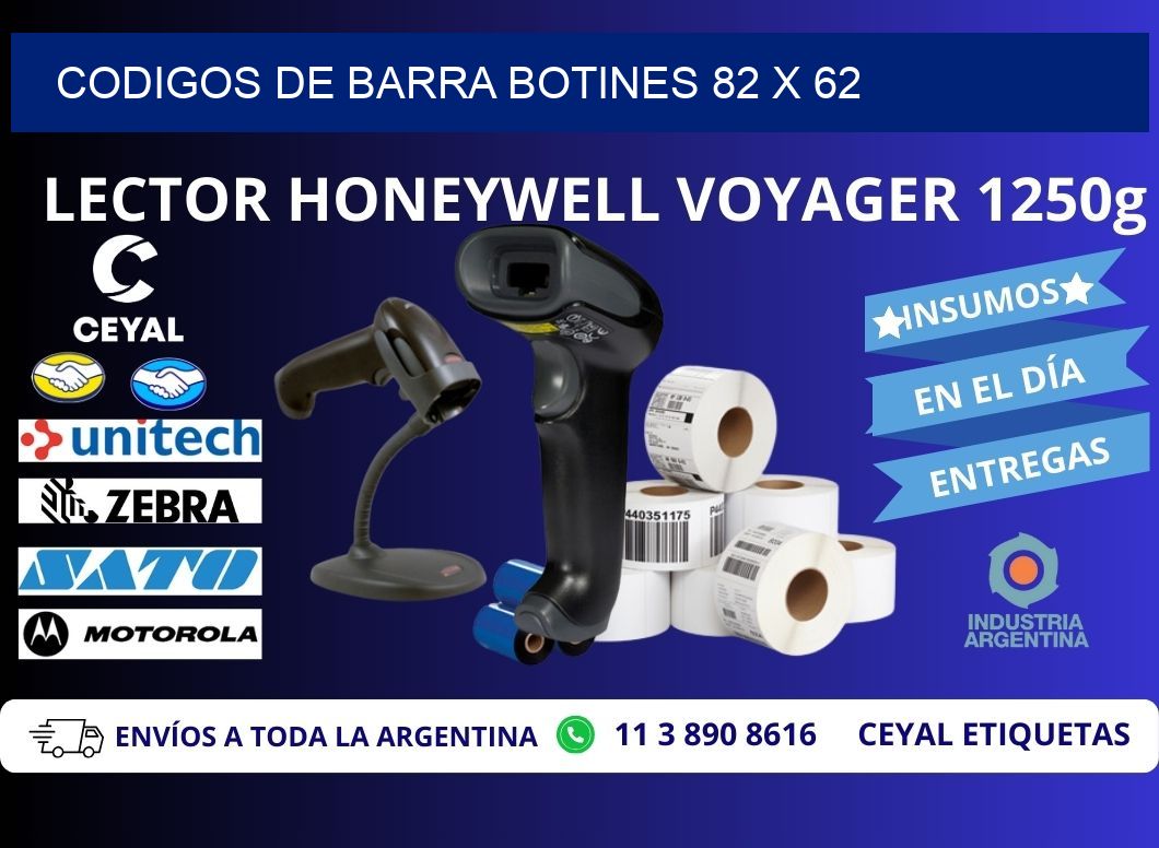 CODIGOS DE BARRA BOTINES 82 x 62
