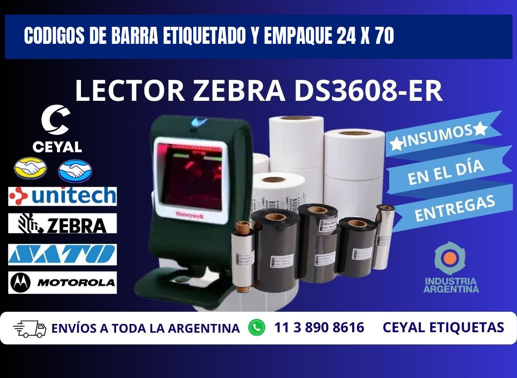 CODIGOS DE BARRA ETIQUETADO Y EMPAQUE 24 x 70