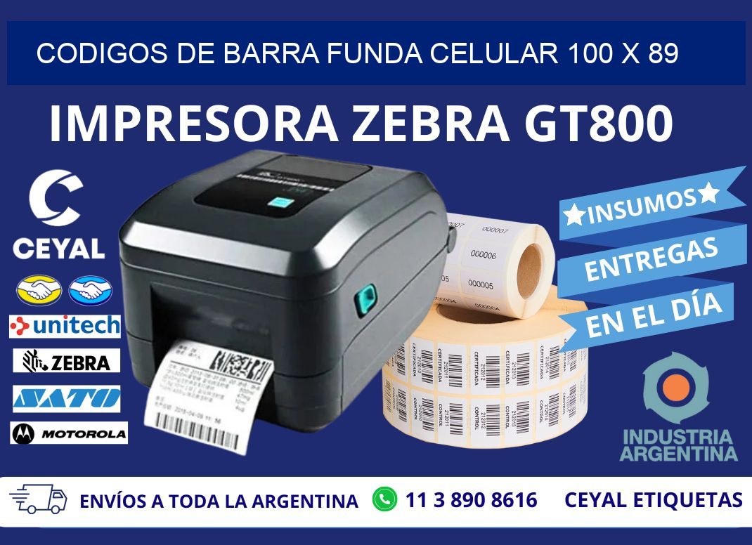 CODIGOS DE BARRA FUNDA CELULAR 100 x 89