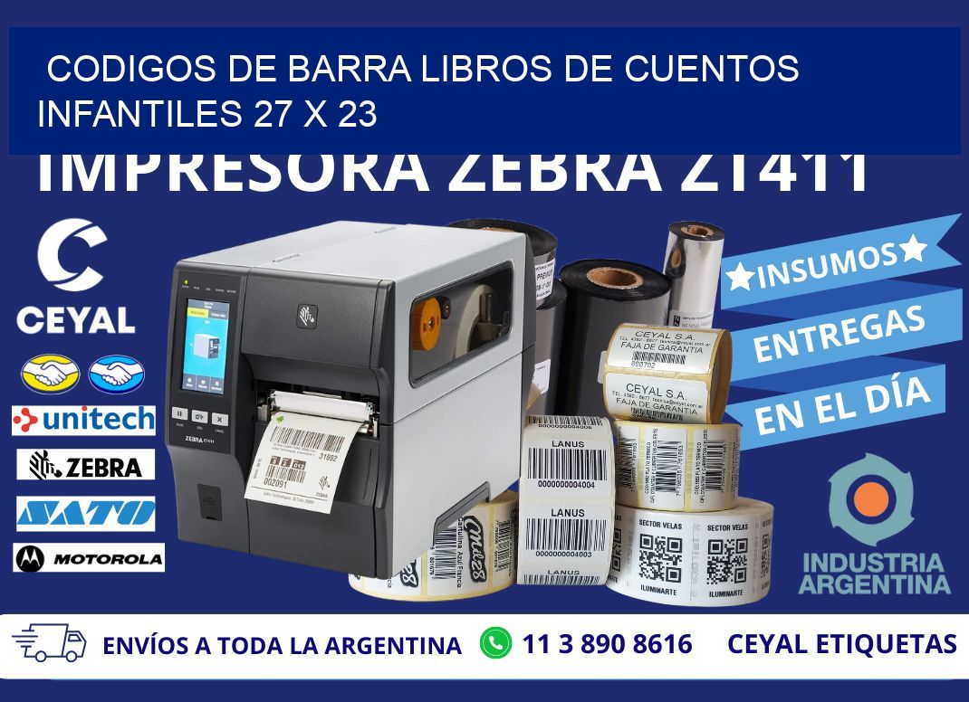 CODIGOS DE BARRA LIBROS DE CUENTOS INFANTILES 27 x 23