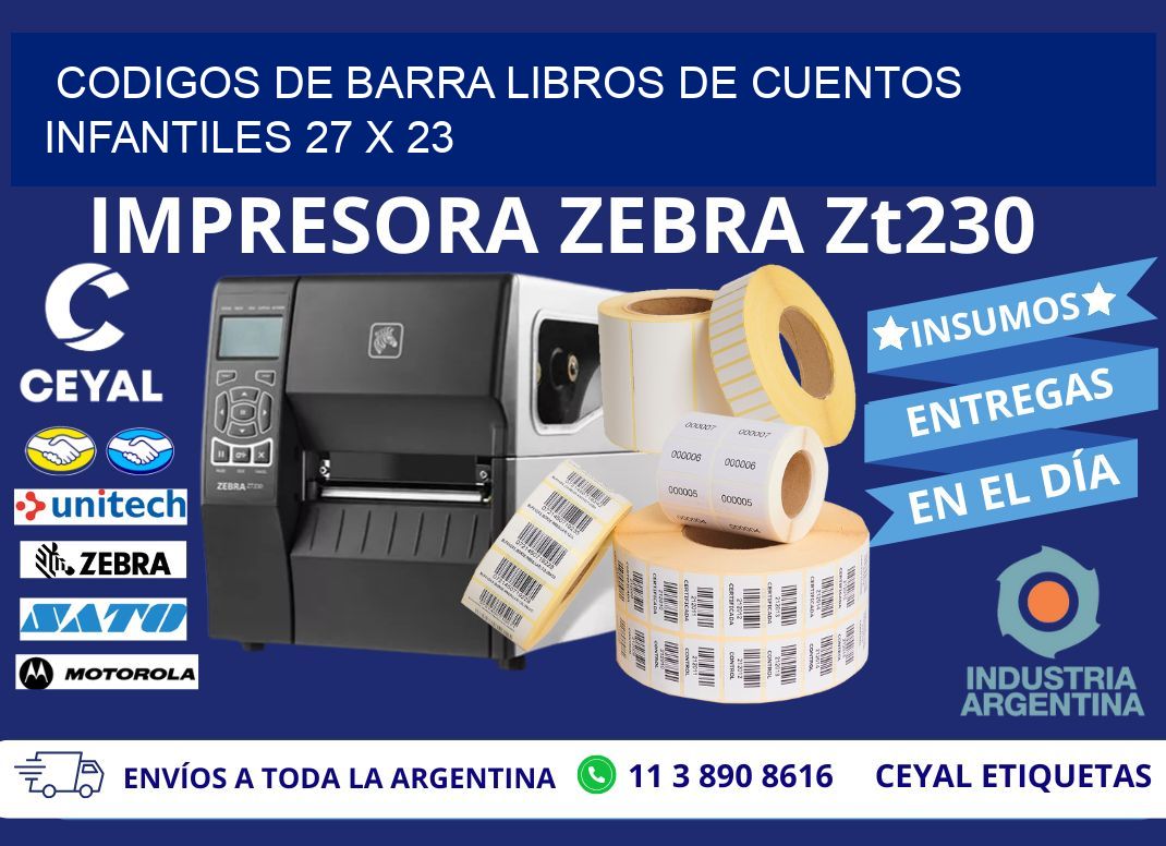 CODIGOS DE BARRA LIBROS DE CUENTOS INFANTILES 27 x 23