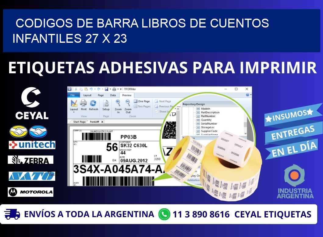 CODIGOS DE BARRA LIBROS DE CUENTOS INFANTILES 27 x 23