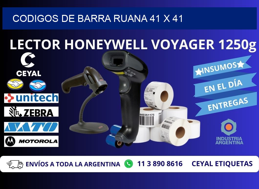 CODIGOS DE BARRA RUANA 41 x 41