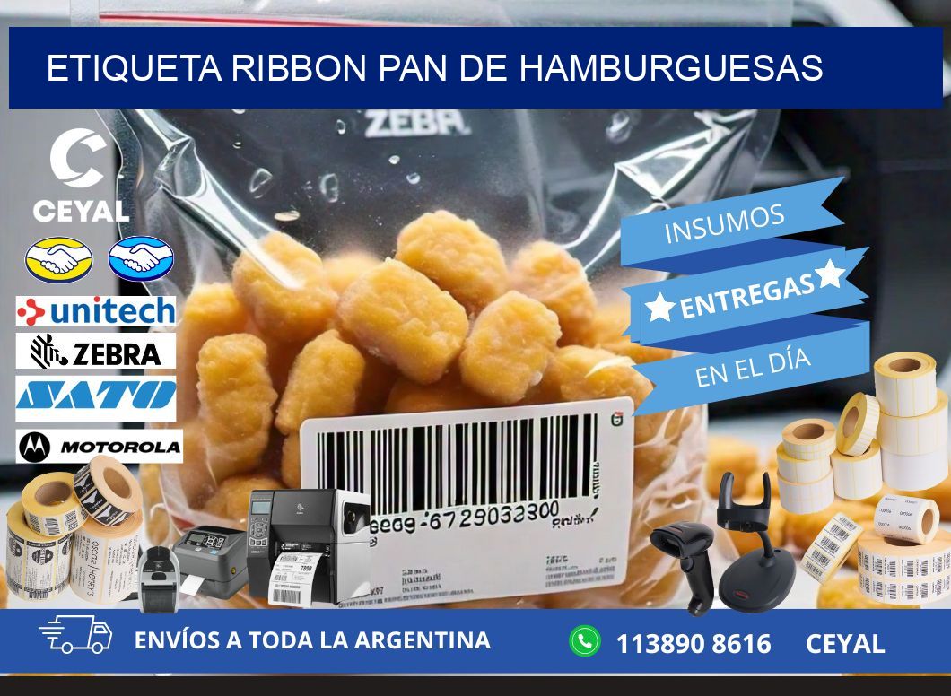 ETIQUETA RIBBON PAN DE HAMBURGUESAS