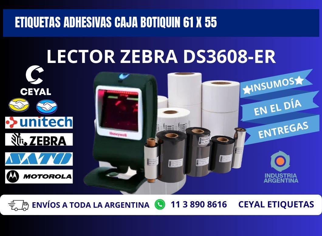 ETIQUETAS ADHESIVAS CAJA BOTIQUIN 61 x 55