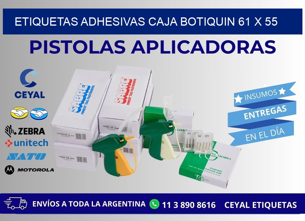 ETIQUETAS ADHESIVAS CAJA BOTIQUIN 61 x 55