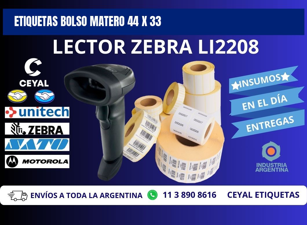 ETIQUETAS BOLSO MATERO 44 x 33
