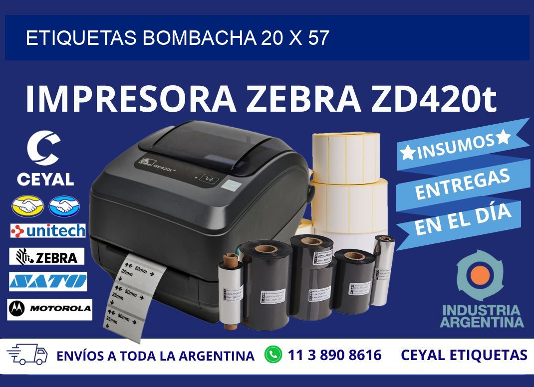 ETIQUETAS BOMBACHA 20 x 57