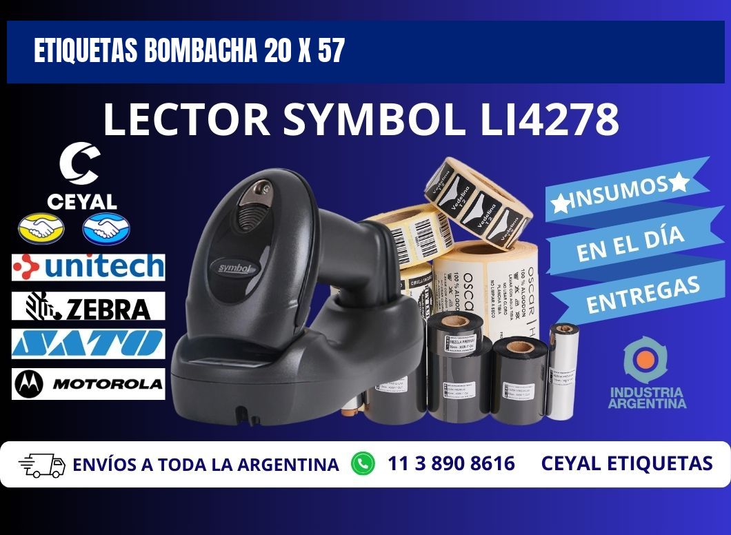 ETIQUETAS BOMBACHA 20 x 57