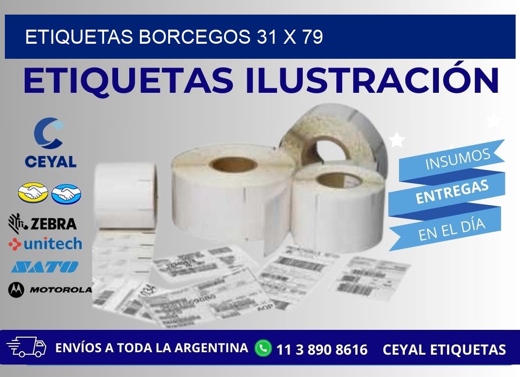 ETIQUETAS BORCEGOS 31 x 79