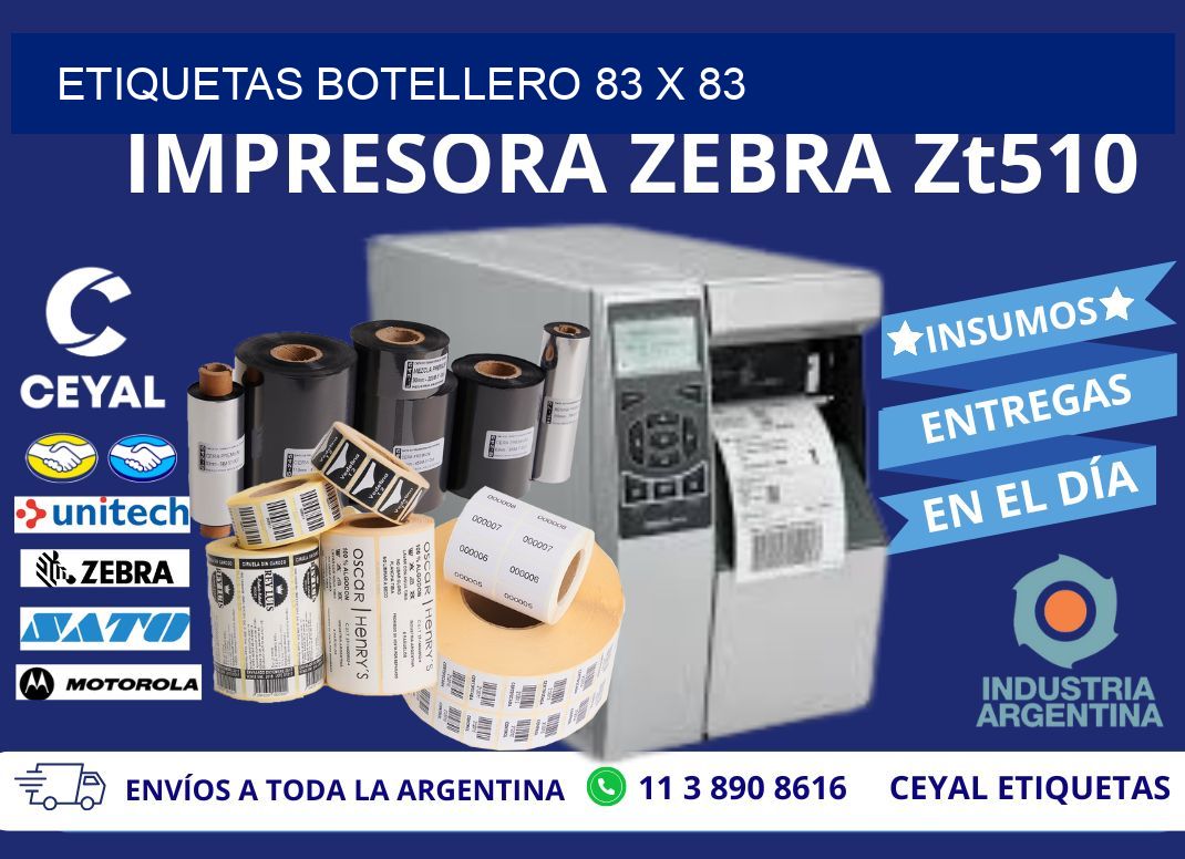 ETIQUETAS BOTELLERO 83 x 83