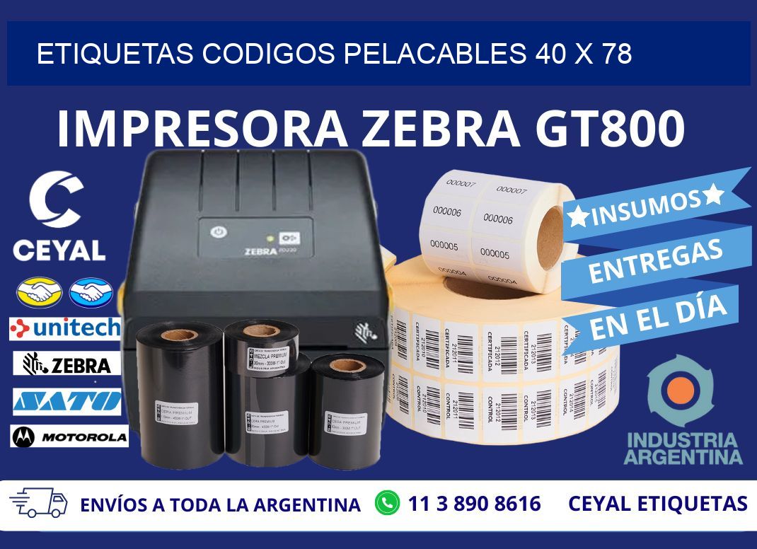 ETIQUETAS CODIGOS PELACABLES 40 x 78
