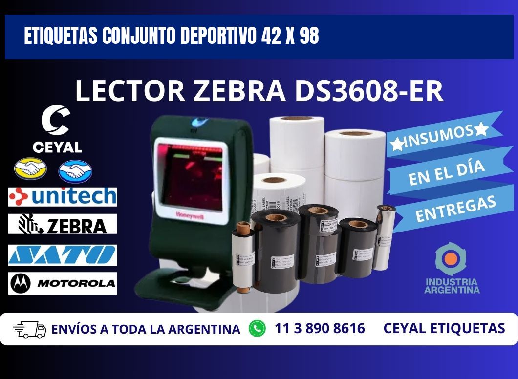ETIQUETAS CONJUNTO DEPORTIVO 42 x 98