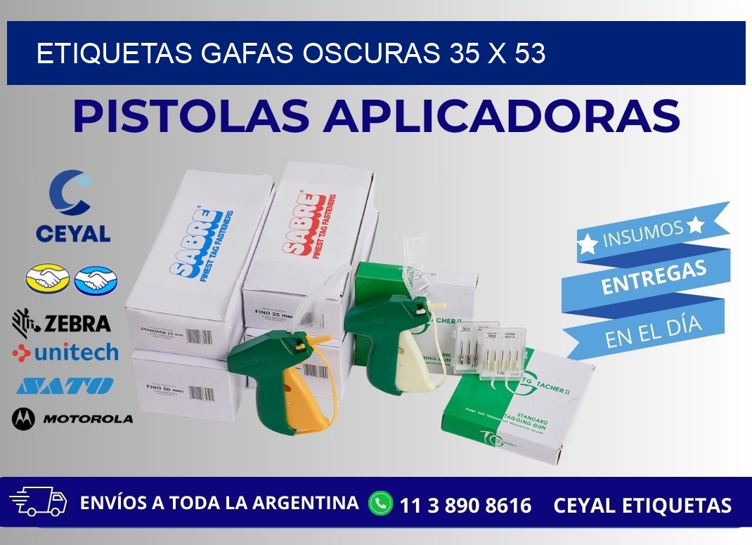 ETIQUETAS GAFAS OSCURAS 35 x 53