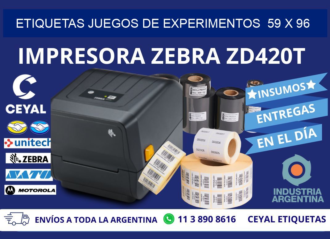 ETIQUETAS JUEGOS DE EXPERIMENTOS  59 x 96