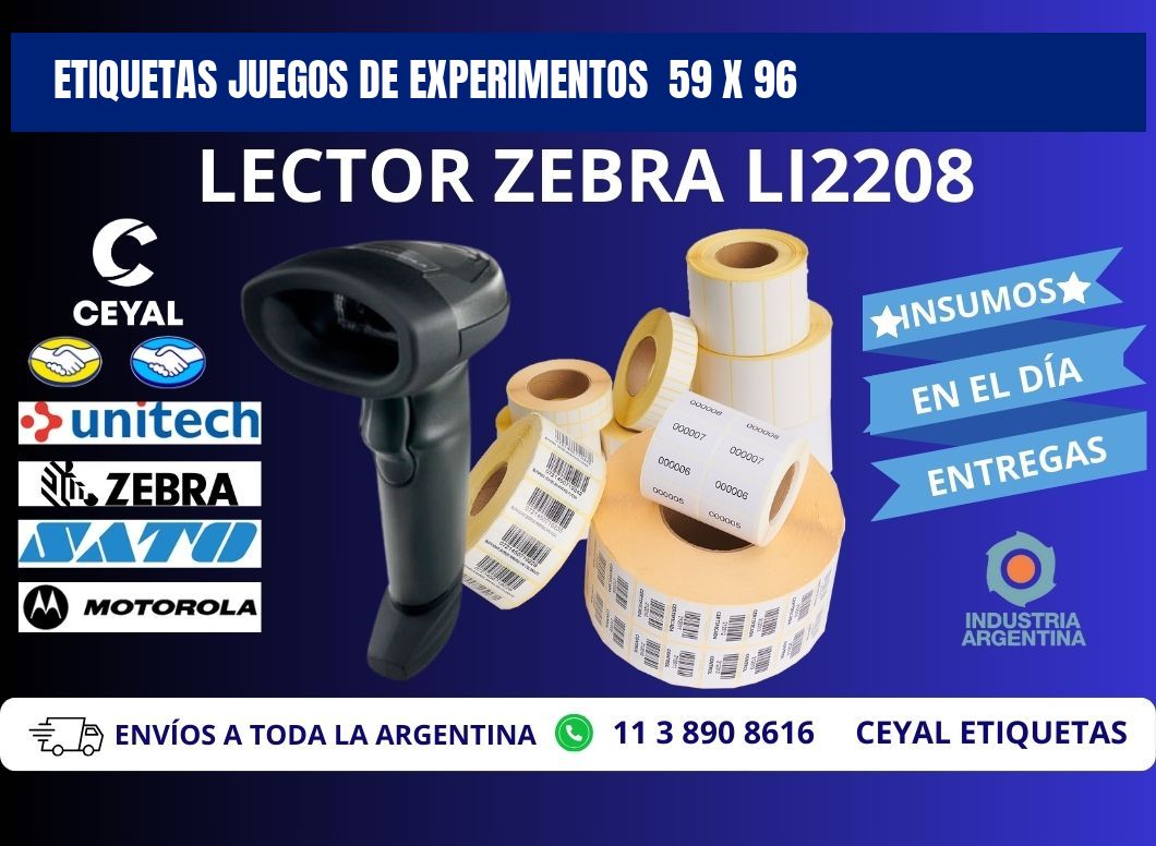 ETIQUETAS JUEGOS DE EXPERIMENTOS  59 x 96
