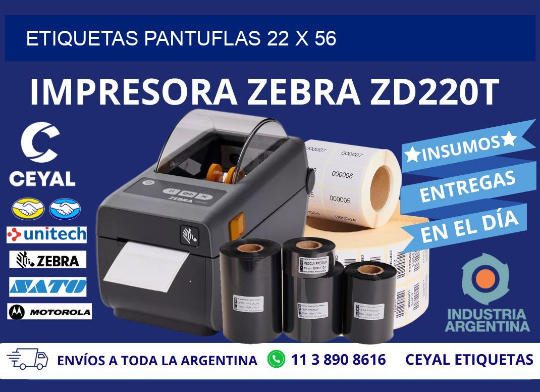 ETIQUETAS PANTUFLAS 22 x 56
