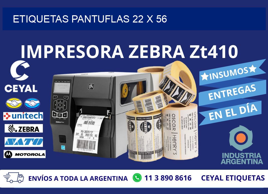 ETIQUETAS PANTUFLAS 22 x 56