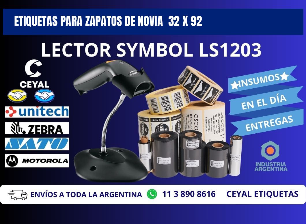 ETIQUETAS PARA ZAPATOS DE NOVIA  32 x 92