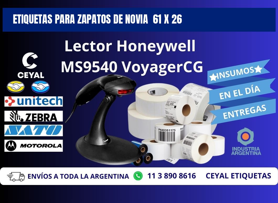 ETIQUETAS PARA ZAPATOS DE NOVIA  61 x 26