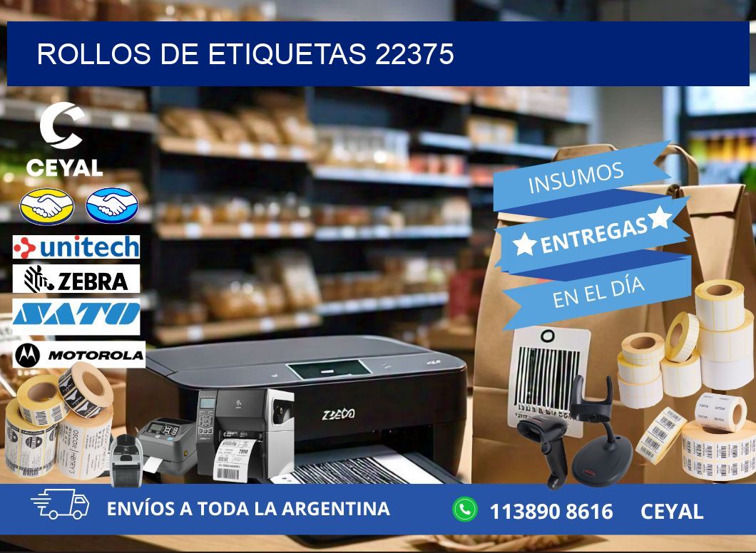 ROLLOS DE ETIQUETAS 22375