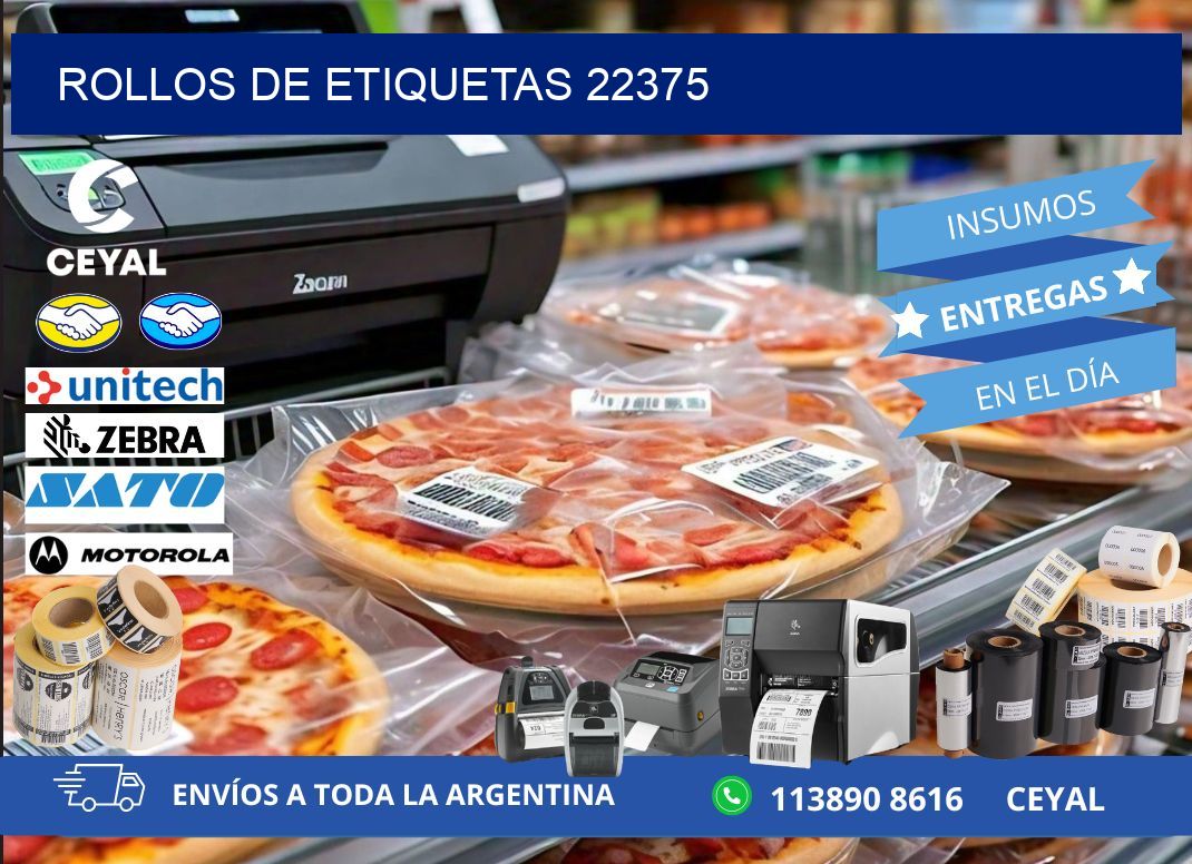 ROLLOS DE ETIQUETAS 22375