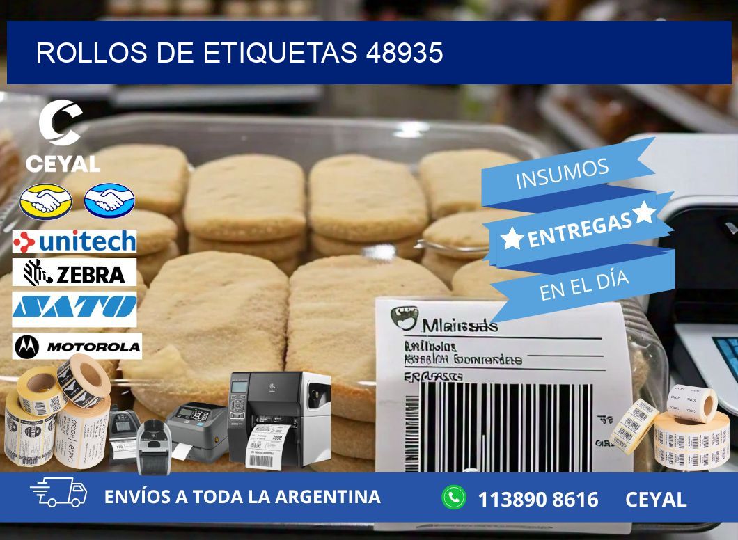 ROLLOS DE ETIQUETAS 48935