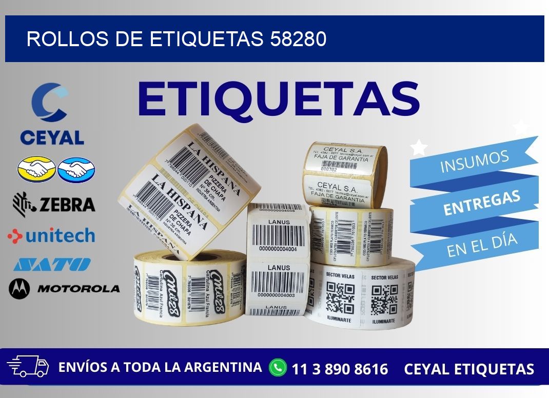 ROLLOS DE ETIQUETAS 58280