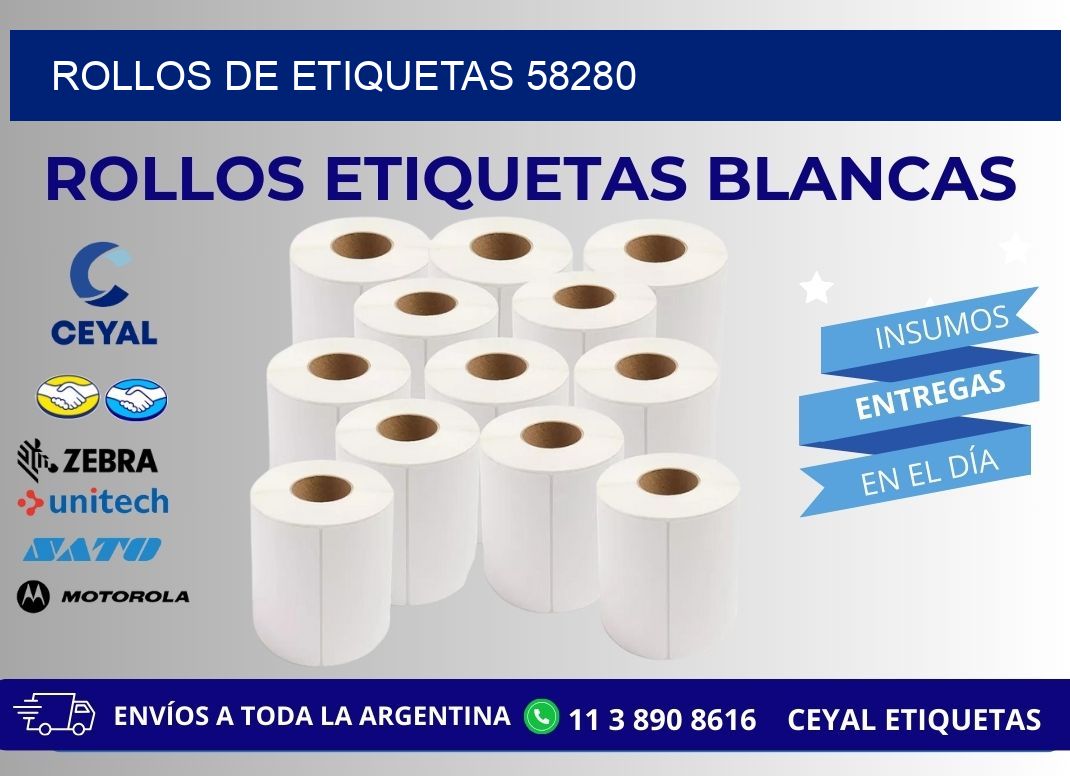 ROLLOS DE ETIQUETAS 58280