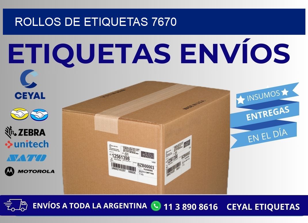 ROLLOS DE ETIQUETAS 7670