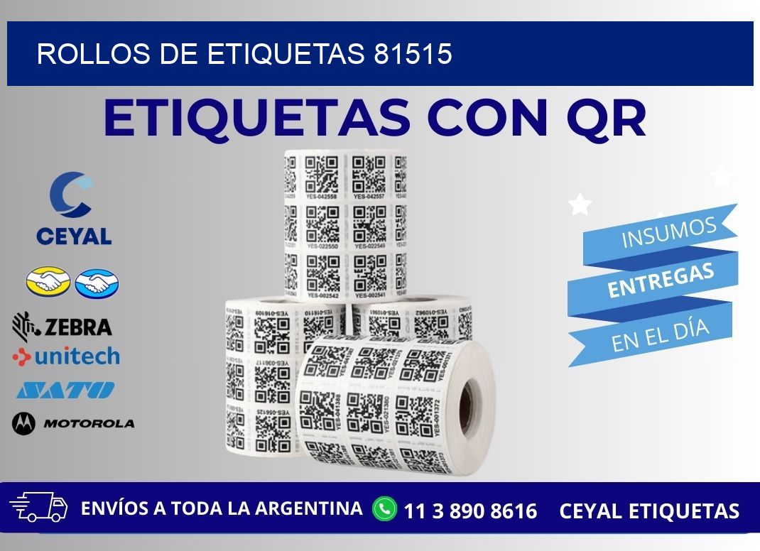 ROLLOS DE ETIQUETAS 81515
