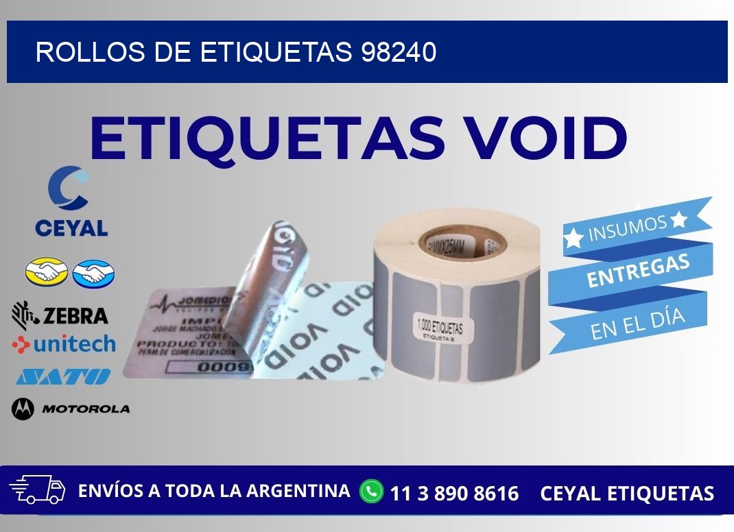ROLLOS DE ETIQUETAS 98240