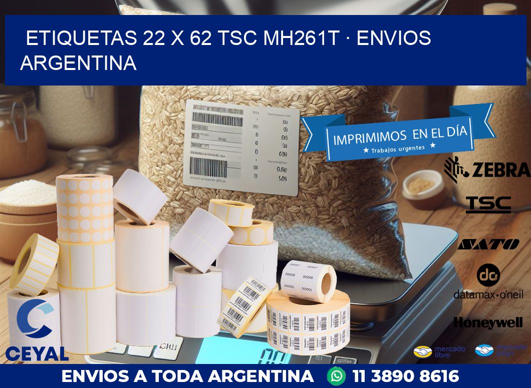 ETIQUETAS 22 x 62 TSC MH261T · ENVIOS ARGENTINA