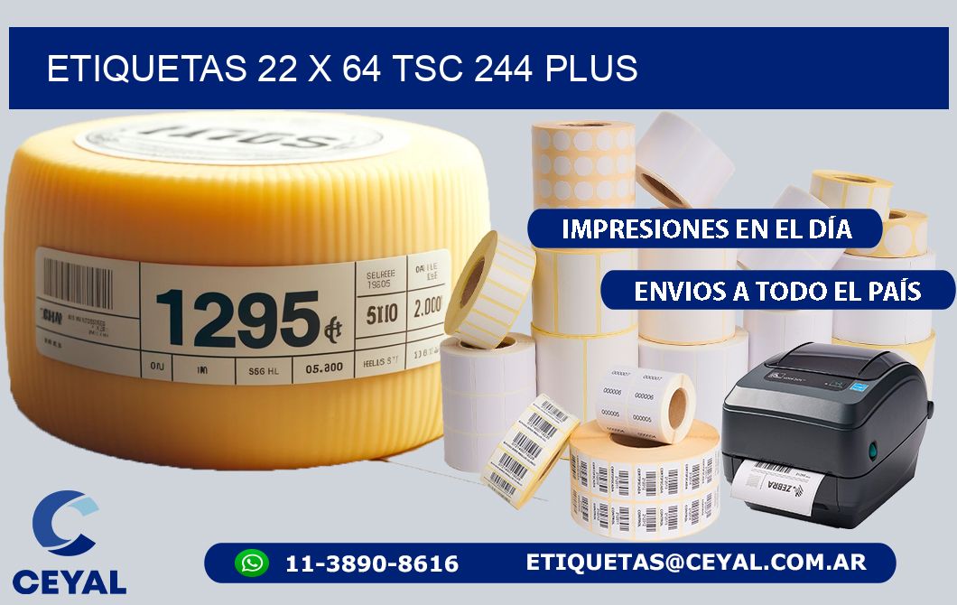 ETIQUETAS 22 x 64 TSC 244 PLUS
