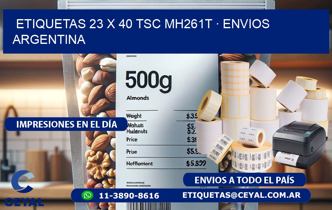 ETIQUETAS 23 x 40 TSC MH261T · ENVIOS ARGENTINA